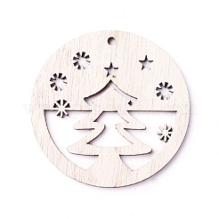 Undyed Wood Big Pendants&nbsp;WOOD-F007-03