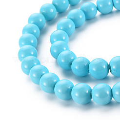 Painted Glass Bead Strands&nbsp;DGLA-S071-8mm-43