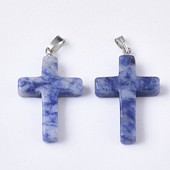 Natural Blue Spot Stone Pendants&nbsp;G-S358-001C