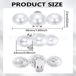 2Pcs Plastic Imitation Pearl Shoe Decoration&nbsp;FIND-LP0003-72