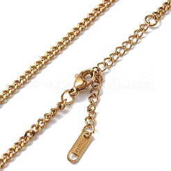 Ion Plating(IP) 304 Stainless Steel Curb Chain Necklace for Men Women&nbsp;NJEW-K245-018C