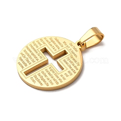 304 Stainless Steel Pendants&nbsp;STAS-F323-02G
