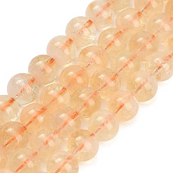 Natural Citrine Beads Strands&nbsp;GG-CBACB71-03-8mm