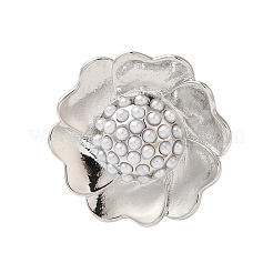 Flower Brass Open Cuff Rings&nbsp;RJEW-A046-06P