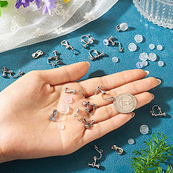 24Pcs 3 Styles 316 Stainless Steel Clip-on Earring Findings&nbsp;STAS-TA0006-31P