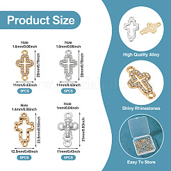 20Pcs 4 Styles Alloy Crystal Rhinestone Connector Charms&nbsp;FIND-TA0008-74