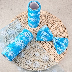 Snowflake Deco Mesh Ribbons&nbsp;OCOR-P010-G13