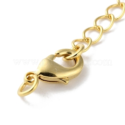 Brass Lobster Clasps & Ends with Chain&nbsp;KK-F880-34G