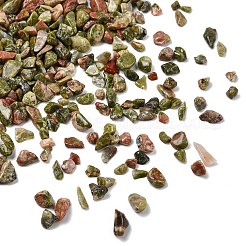 Natural Unakite Chip Beads&nbsp;G-O103-14
