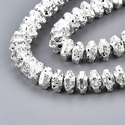 Electroplated Natural Lava Rock Beads Strands&nbsp;G-T114-66S
