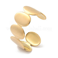 Oval 304 Stainless Steel Cuff Open Bangles&nbsp;BJEW-L610-14G