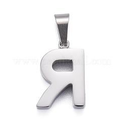 Non-Tarnish 304 Stainless Steel Letter Pendants&nbsp;STAS-H127-R-P