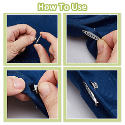 4Pcs 304 Stainless Steel Lapel Pin Backs for Clothes Backpack&nbsp;JEWB-FH0002-11P