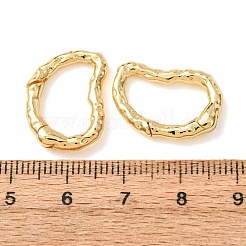 Hammered Brass Spring Gate Rings&nbsp;KK-CBA90BB-04G