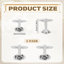 1 Pair Brass Cufflinks&nbsp;BUTT-LP0002-05P