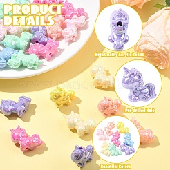 15Pcs UV Plating Opaque Acrylic Beads&nbsp;MACR-YW0004-60