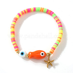Porcelain Fish & Starfish Charms Bracelet&nbsp;CM3772