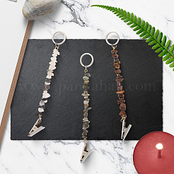 6Pcs Natural  Gemstone Keychains&nbsp;KEYC-GF00002
