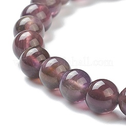Natural Amethyst Beaded Stretch Bracelets&nbsp;X-BJEW-D446-B-47
