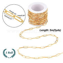 304 Stainless Steel Flat Paperclip Chains&nbsp;CHS-WH0001-06-1