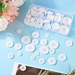 136Pcs 5 Style Resin Buttons&nbsp;RESI-TA0004-09B