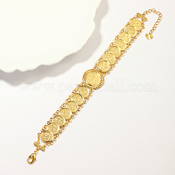Elegant Brass Coin Ladies Link Chain Bracelets for Women&nbsp;PG3395