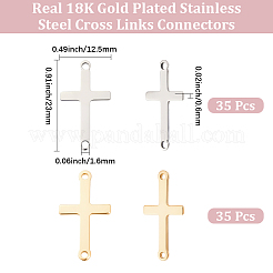 70Pcs 2 Colors 201 Stainless Steel Links/Connectors&nbsp;STAS-BBC0010-55