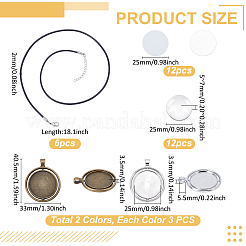 DIY Heat Transfer Alloy Pendant Necklace Making Kits&nbsp;DIY-UN0007-13