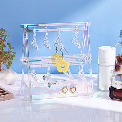 Transparent Acrylic Earring Display Stands&nbsp;EDIS-WH0024-07