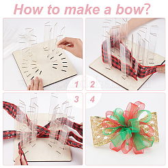 Wood Wood Bow Maker Templates&nbsp;DIY-WH0028-78