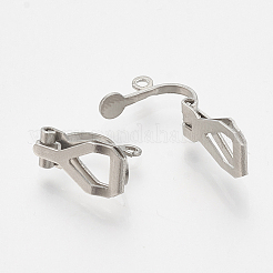 Tarnish Resistant 304 Stainless Steel Clip-on Earring Findings&nbsp;LS-STAS-T037-02