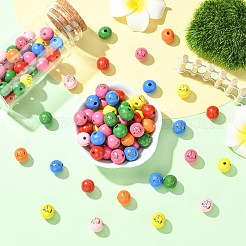 Engraving Wood Beads&nbsp;WOOD-CJZ0001-02