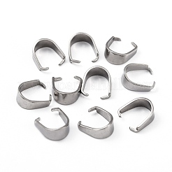 Tarnish Resistant 304 Stainless Steel Snap on Bails&nbsp;STAS-R048-9x7mm