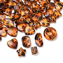 Leopard Print Transparent Acrylic Beads&nbsp;OACR-Z041-20