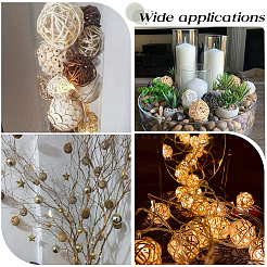 15Pcs 3 Colors Wicker Rattan Balls&nbsp;AJEW-SC0004-25C
