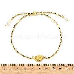 Summer 304 Stainless Steel Conch Shell Shaped Link Anklets&nbsp;AJEW-AN00794