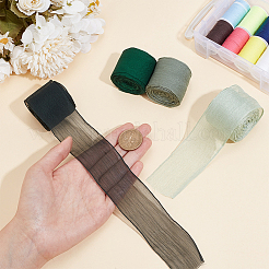 4 Rolls 4 Colors Polyester Ribbon&nbsp;OCOR-PH0002-73