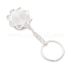 Mixed Stone & Alloy Flower Pendant Keychain&nbsp;KEYC-JKC01109