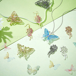 40Pcs 10 Styles Butterfly Hair Stick Findings&nbsp;FIND-GA0005-30