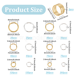12 Styles Iron & 2Pcs Brass Open Rings&nbsp;IFIN-ME0001-13