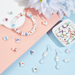 54Pcs Handmade Porcelain Beads&nbsp;PORC-SC0001-26A