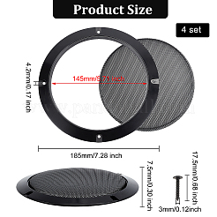 Plastic & Iron Mesh Speaker Grills Covers&nbsp;AJEW-WH0258-426