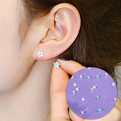 12 Pairs 6 Colors Resin Stud Earrings&nbsp;EJEW-SP0001-13