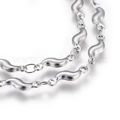 Non-Tarnish 3.28 Feet 304 Stainless Steel Link Chains&nbsp;X-STAS-P219-35