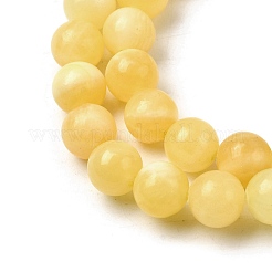 Natural Yellow Jade Beadd Strands&nbsp;G-A274-A01-8mm