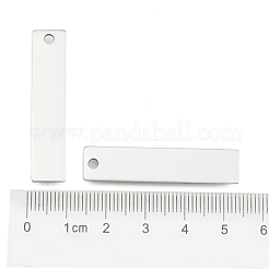 Tarnish Resistant 201 Stainless Steel Rectangle Stamping Blank Tag Pendants&nbsp;X-STAS-R064-15B