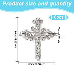 6Pcs Rhinestone Cross Embroidery For Cloth Accessories&nbsp;FIND-HY0003-81B