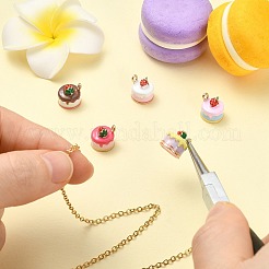 5Pcs 5 Colors Alloy Enamel Pendants&nbsp;ENAM-CJ0007-63
