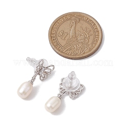 Natural Pearl Ear Studs&nbsp;EJEW-P286-07P