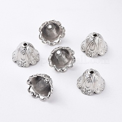 Tibetan Style Alloy Bead Caps&nbsp;LS-TIBEB-EA9700YKG-P-FF
